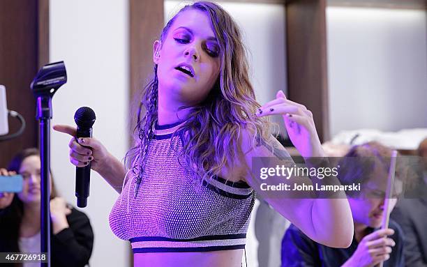 Tove Lo performs at the Tove Lo Special Performance at Banana Republic Flatiron Flagship Store on March 26, 2015 in New York City.