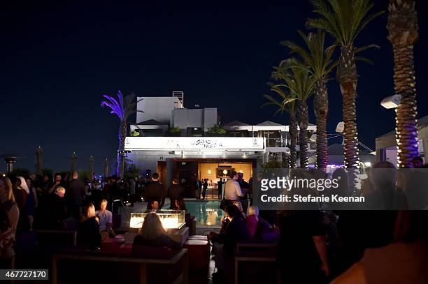 Guest mingle by the rooftop pool of The W at the after party for the Opening Night Gala and screening of The Sound of Music during the 2015 TCM...