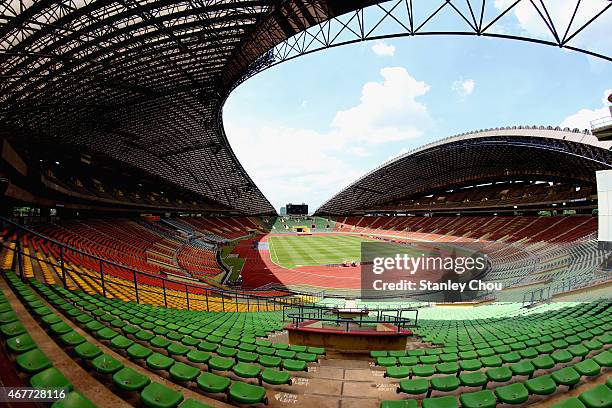 General view of the Shah Alam Stadium during the AFC U23 Championship Qualifier Group I match between Japan and Macau at Shah Alam Stadium on March...