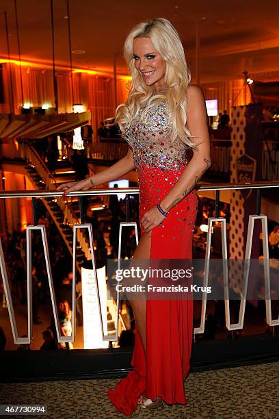 Gina-Lisa Lohfink attends the Echo Award 2015 - After Show Party on March 26, 2015 in Berlin, Germany.