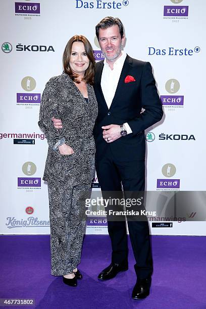 Jenny Juergens and John Juergens attend the Echo Award 2015 on March 26, 2015 in Berlin, Germany.