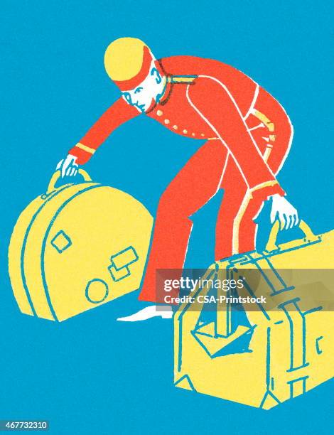bell hop - doorman stock illustrations