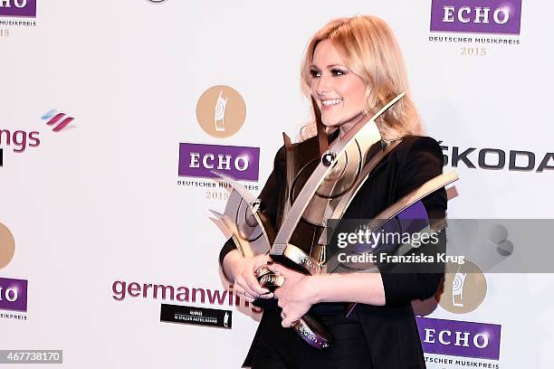 Helene Fischer attends the Echo Award 2015 on March 26, 2015 in Berlin, Germany.