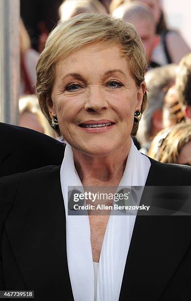 Actress Julie Andrews attends the 2015 TCM Classic Film Festival's opening night gala premiere of 50th Anniversary of "The Sound Of Music" at TCL...