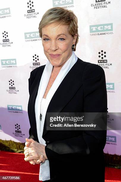 Actress Julie Andrews attends the 2015 TCM Classic Film Festival's opening night gala premiere of 50th Anniversary of "The Sound Of Music" at TCL...