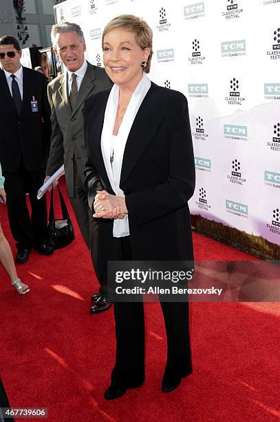 Actress Julie Andrews attends the 2015 TCM Classic Film Festival's opening night gala premiere of 50th Anniversary of "The Sound Of Music" at TCL...