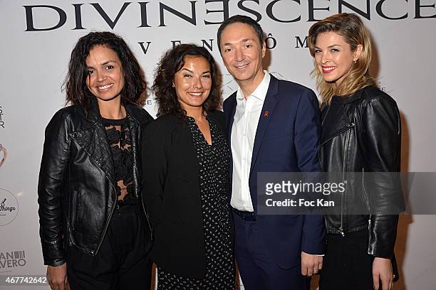 Meteo presenters Laurence Roustandjee Anais Baydemir, Philippe Verdier and Eleonore Boccara attend the 'Diamond Night by Divinescence Vendome' -...