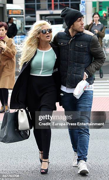 Ylenia Padilla and Fede Rebecchi are seen on March 26, 2015 in Madrid, Spain.