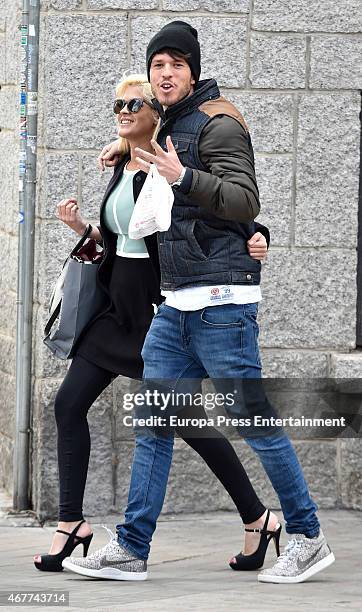 Ylenia Padilla and Fede Rebecchi are seen on March 26, 2015 in Madrid, Spain.