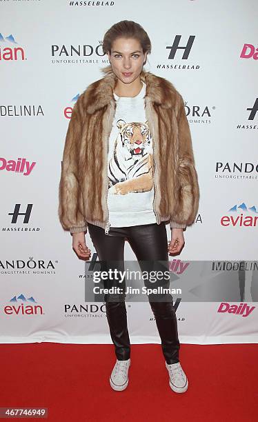 Model Jessica Hart attends The Daily & Modelinia Present The Models Issue Party at Harlow on February 7, 2014 in New York City.