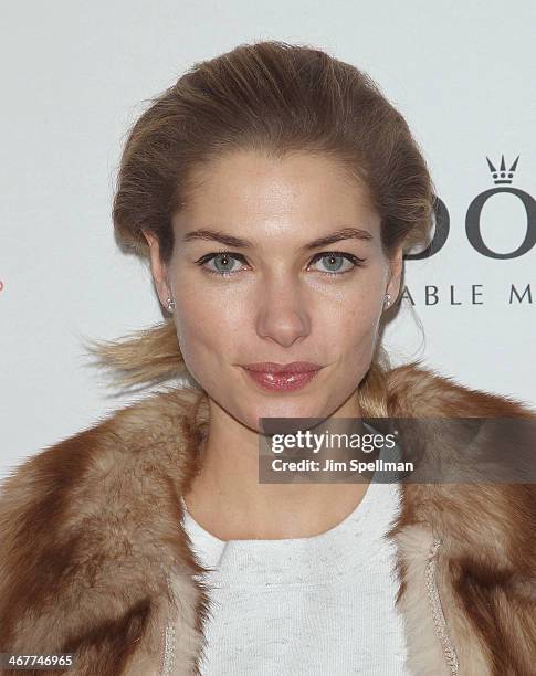 Model Jessica Hart attends The Daily & Modelinia Present The Models Issue Party at Harlow on February 7, 2014 in New York City.