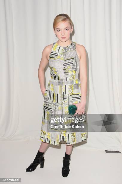 Actress Morgan Saylor attends Novis Presentation durin Mercedes-Benz Fashion Week Fall 2014 at 404 NYC on February 7, 2014 in New York City.