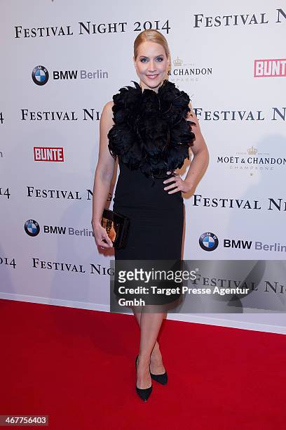 Judith Rakers attends the Bunte & BMW Festival Night 2014 at Humboldt Carree on February 7, 2014 in Berlin, Germany.