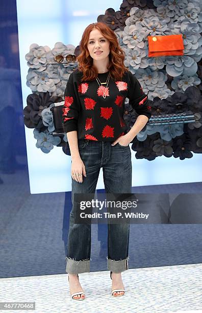 Angela Scanlon attends the launch of Future Fashion, a pop-up experience showcasing trends through technology. Three pods reflect one of the seasons...