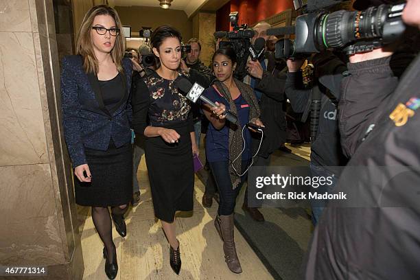 Marie Henein , defence attorney for former CBC host Jian Ghomeshi after a court appearance to set another date. She's seen in the lobby of the...