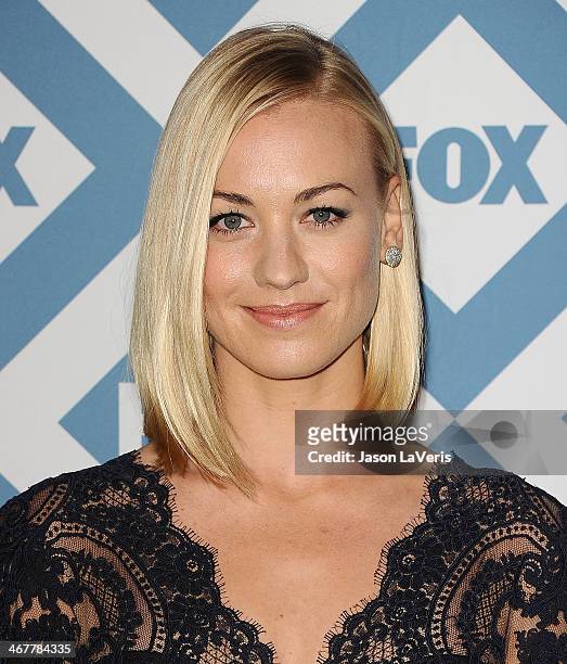 Actress Yvonne Strahovski attends the FOX All-Star 2014 winter TCA party at The Langham Huntington Hotel and Spa on January 13, 2014 in Pasadena,...