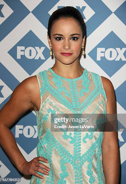 Actress Melissa Fumero attends the FOX All-Star 2014 winter TCA party at The Langham Huntington Hotel and Spa on January 13, 2014 in Pasadena,...