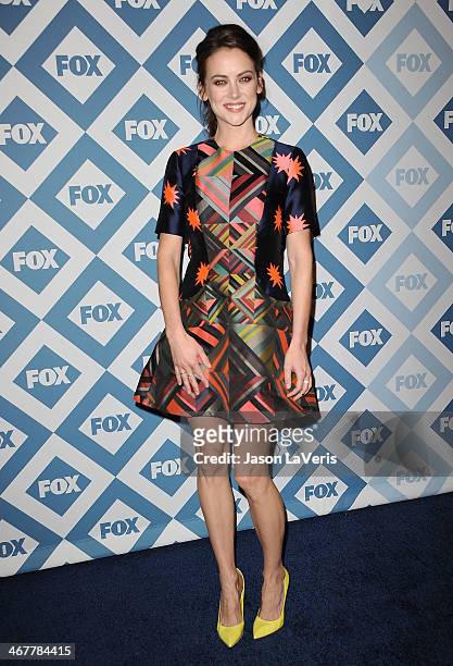 Actress Jessica Stroup attends the FOX All-Star 2014 winter TCA party at The Langham Huntington Hotel and Spa on January 13, 2014 in Pasadena,...