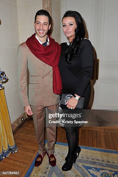 Stefan D'Angieri and SAR Princess Kasia Al Thani attend the 'The Children for Peace' Gala at Cercle Interallie on February 7, 2014 in Paris, France.