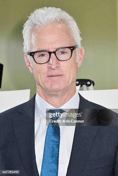 Actor John Slattery attends a ceremony where objects from the iconic TV series "Mad Men" are presented to the National Museum of American History on...