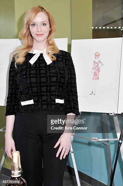 Actor Christina Hendricks attends a ceremony where objects from the iconic TV series "Mad Men" are presented to the National Museum of American...