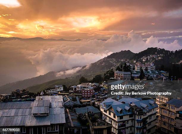 city above the clouds, darjeeling - darjeeling stock pictures, royalty-free photos & images
