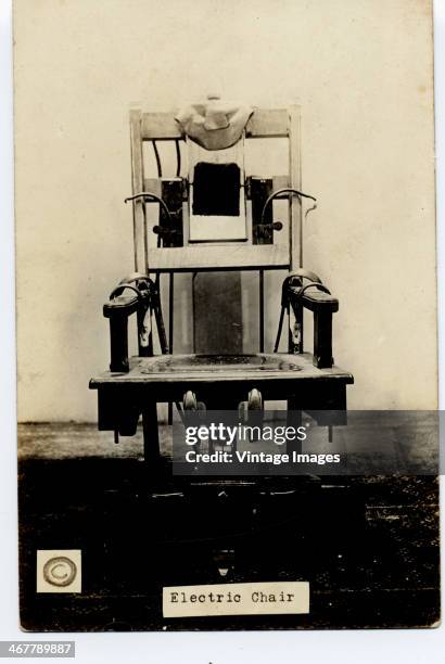 An electric chair, USA, circa 1910.