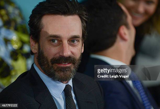 Jon Hamm attends the Smithsonian Museum Of American History: Mad Men Ceremony at Smithsonian National Museum Of American History on March 27, 2015 in...