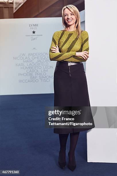 Executive vice-president of Louis Vuitton, Delphine Arnault is photographed for Madame Figaro on March 4, 2015 in Paris, France. CREDIT MUST READ:...