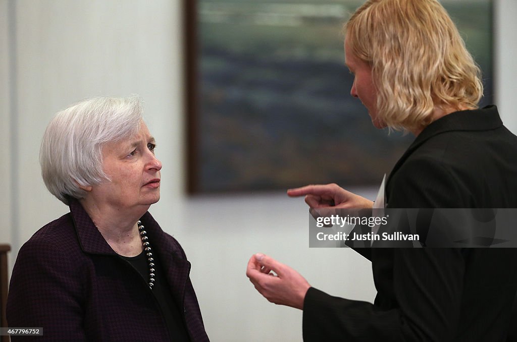Yellen Discusses Monetary Policy At Federal Reserve Bank In San Francisco