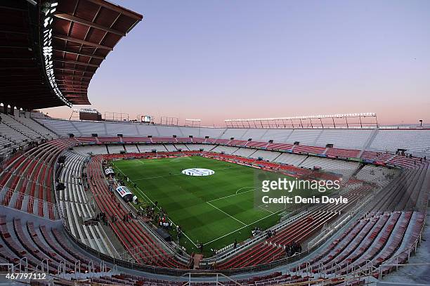 General view of estadio Ramon Sanchez Pizjuan ahead of the Spain v Ukraine EURO 2016 Qualifier on March 27, 2015 in Seville, Spain.
