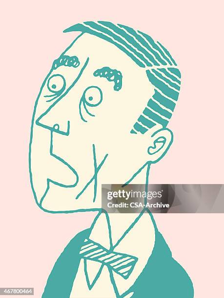 shocked man - man eyebrows stock illustrations