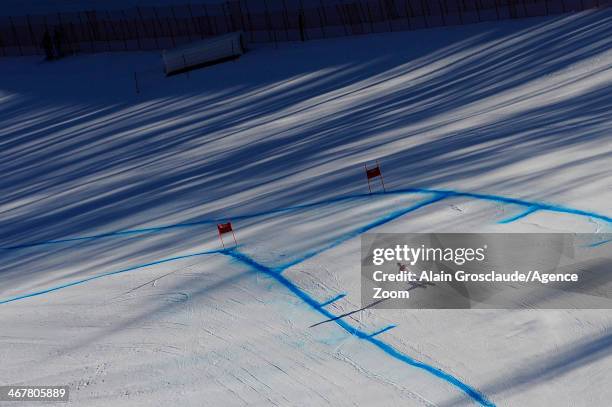 Bode Miller of the USA takes 1st place during the Alpine Skiing Women's and Men's Downhill Training at the Sochi 2014 Winter Olympic Games at Rosa...