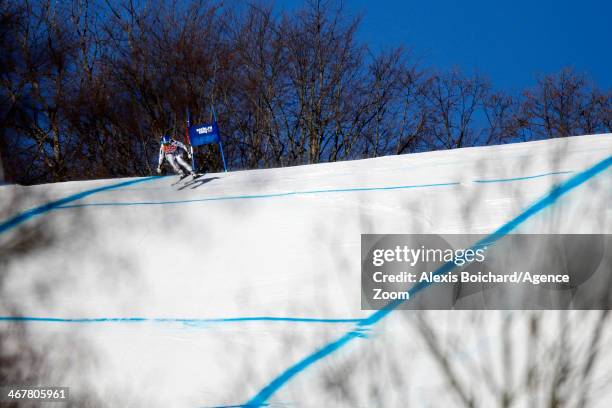 Carolina Ruiz Castillo of Spain competes during the Alpine Skiing Women's and Men's Downhill Training at the Sochi 2014 Winter Olympic Games at Rosa...