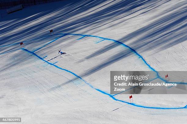 Peter Fill of Italy takes 3rd place during the Alpine Skiing Women's and Men's Downhill Training at the Sochi 2014 Winter Olympic Games at Rosa...