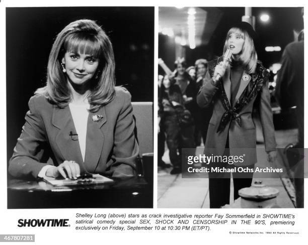 Actress Shelley Long on set of the movie "sex,shock and censorship in the 90's", circa 1993.
