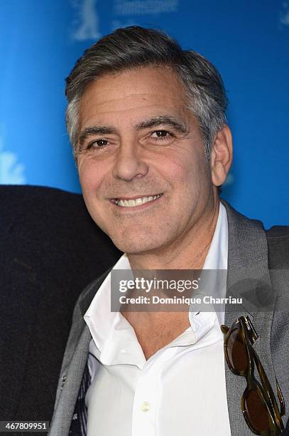 George Clooney attend 'The Monuments Men' photocall during 64th Berlinale International Film Festival at Grand Hyatt Hotel on February 8, 2014 in...