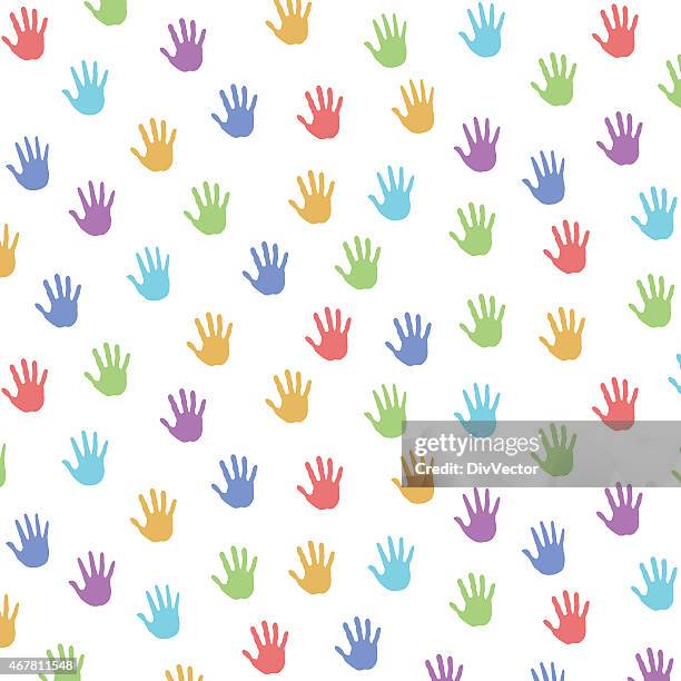 hand prints - handprint vector stock illustrations