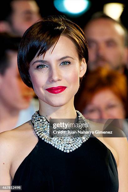 Aura Garrido attends closing ceremony of the FesTVal Murcia 2015 at Julian Romea theater on March 27, 2015 in Murcia, Spain.