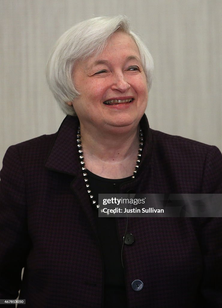 Yellen Discusses Monetary Policy At Federal Reserve Bank In San Francisco