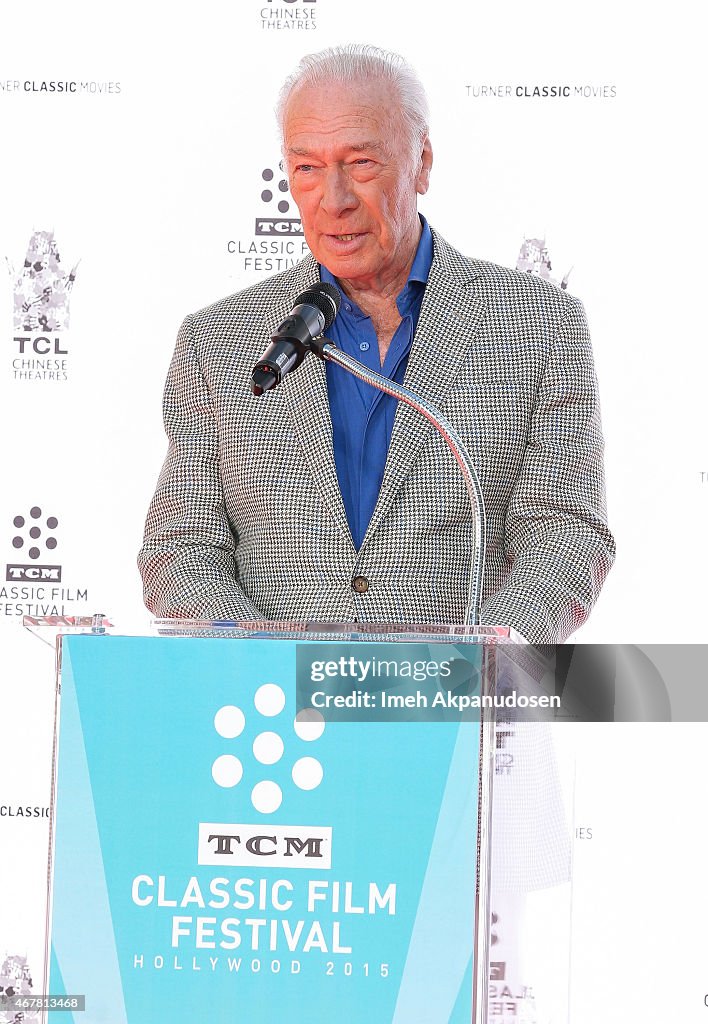 TCM Honors Christopher Plummer With Hand And Footprint Ceremony