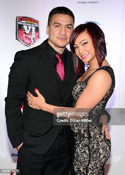 Joshua Gomez and his wife, mixed martial artist and model Michelle Waterson, arrive at the sixth annual Fighters Only World Mixed Martial Arts Awards...