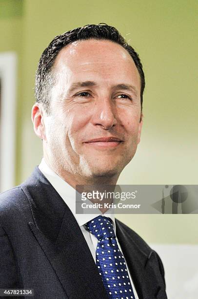 Charlie Collier, president, AMC attends a ceremony where objects from the iconic TV series "Mad Men" are presented to the National Museum of American...