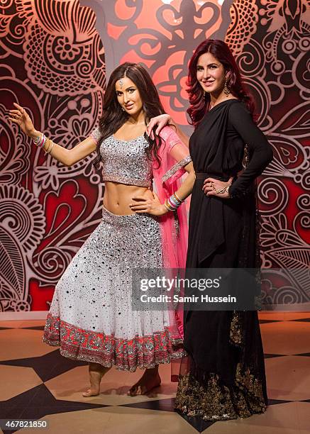 Katrina Kaif attends a photocall to unveil her new wax figure at Madame Tussauds on March 27, 2015 in London, England.