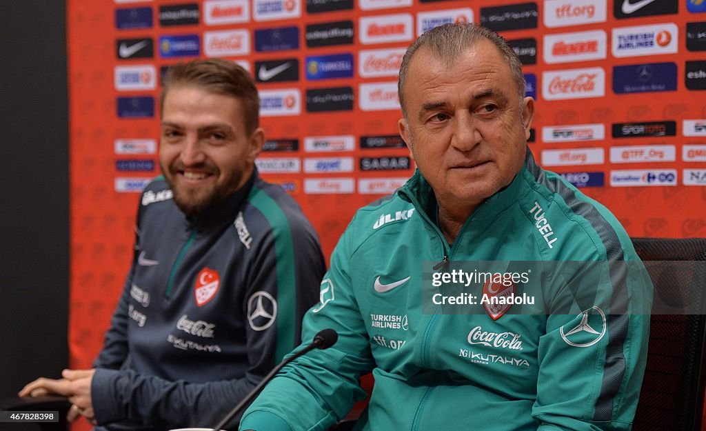 Turkish National Football Team Press Conference and Training Session