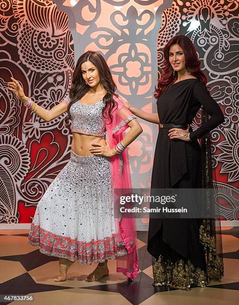 Katrina Kaif attends a photocall to unveil her new wax figure at Madame Tussauds on March 27, 2015 in London, England.