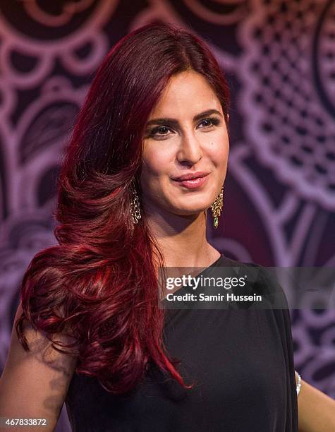 Katrina Kaif attends a photocall to unveil her new wax figure at Madame Tussauds on March 27, 2015 in London, England.