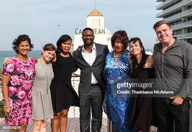 Shobie Callaghan, Brittany Young, Tukwini Mandela, DJ Irie, DR Makaziwe Mandela, Joanne Young, Kyle Post attends The Power of Hope event at Hotel...