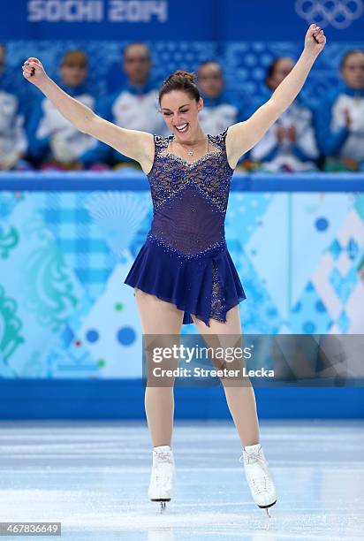 Jenna McCorkell of Great Britain competes in the Figure Skating Team Ladies Short Program during day one of the Sochi 2014 Winter Olympics at Iceberg...