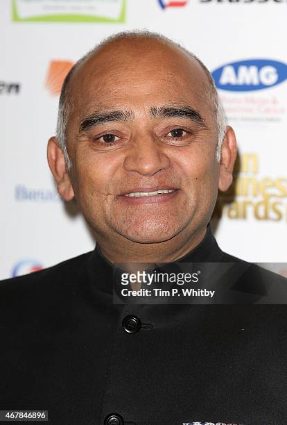Bhasker Patel attends the Asian Business Awards 2015 ceremony at Westminster Park Plaza on March 27, 2015 in London, England.